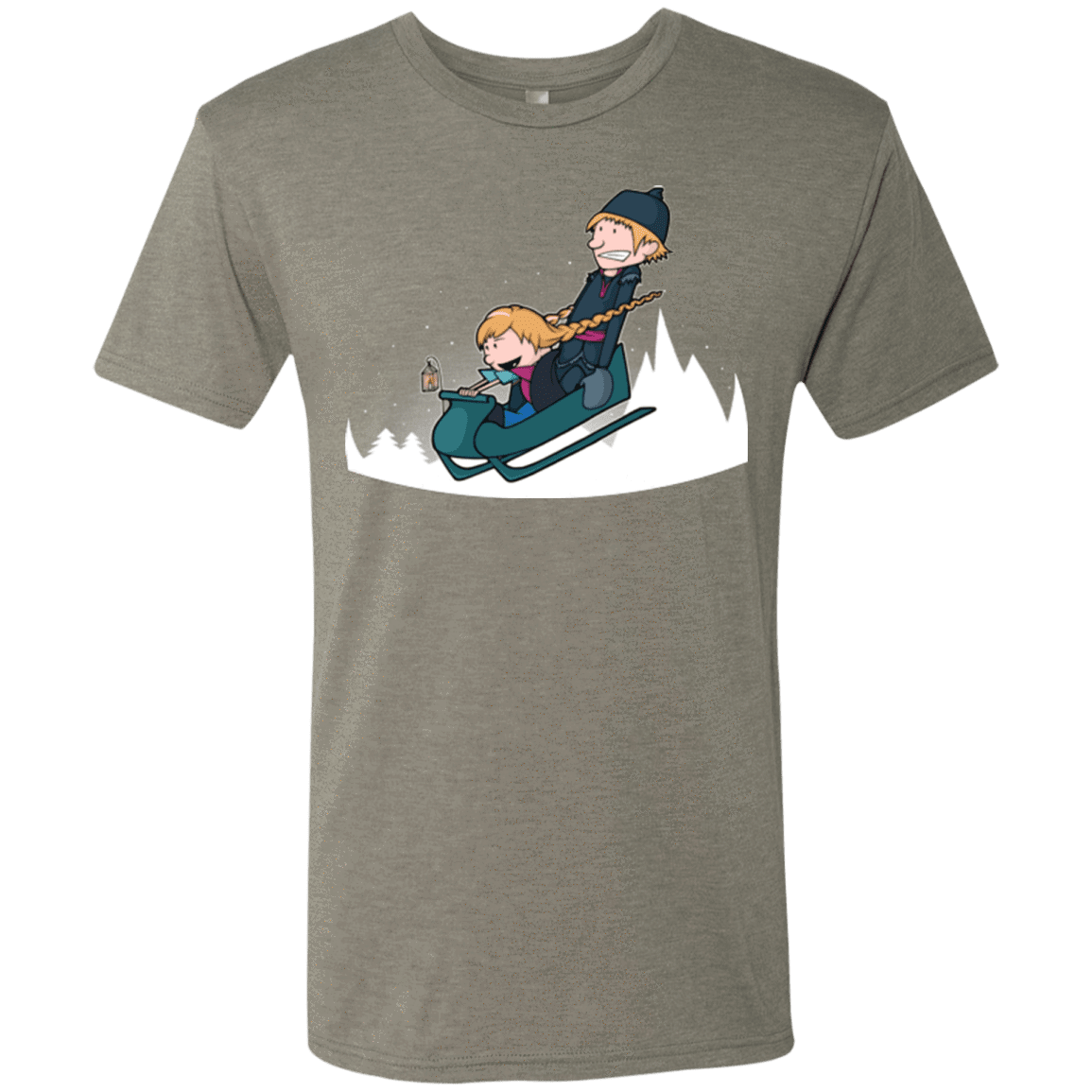 T-Shirts Venetian Grey / Small A Snowy Ride Men's Triblend T-Shirt