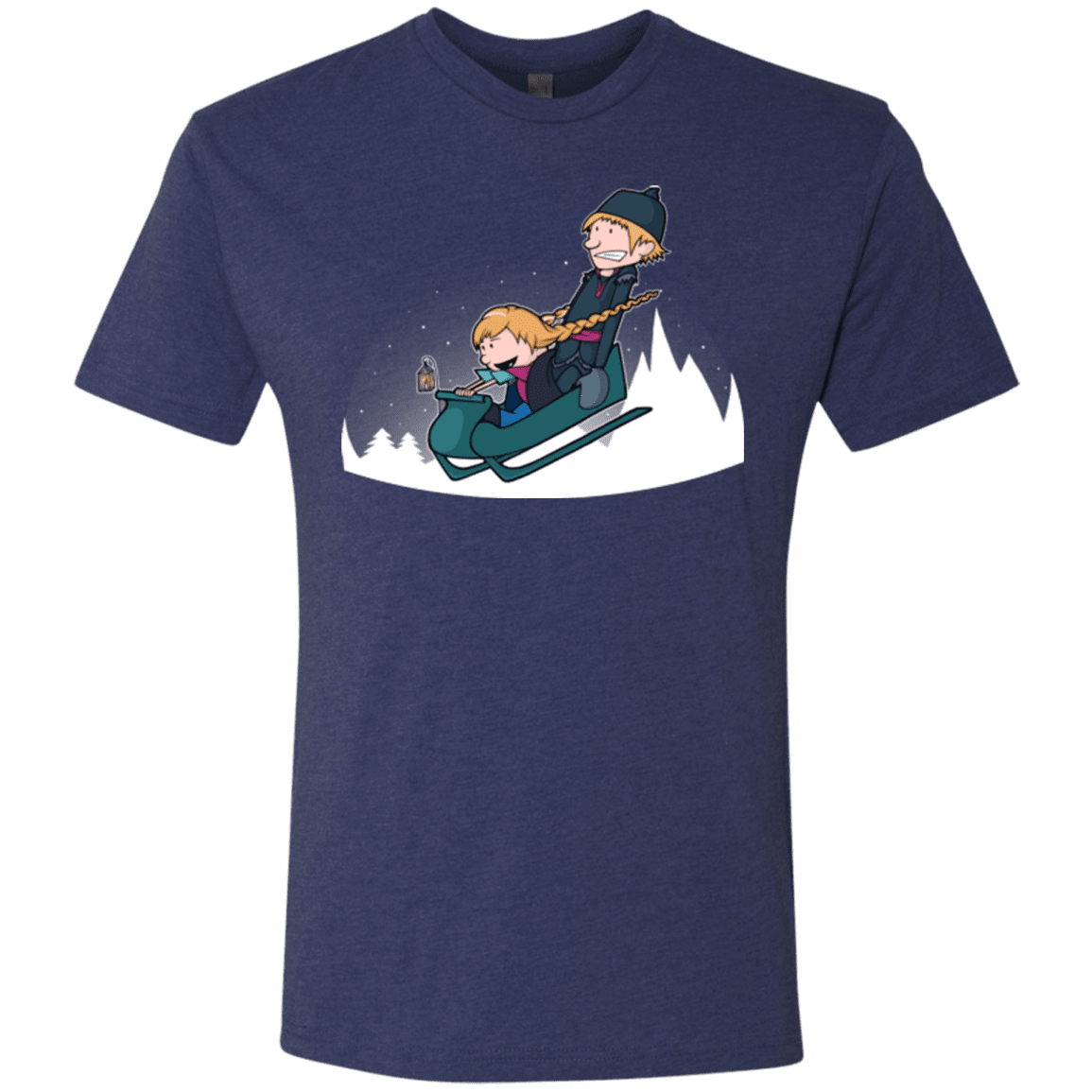 T-Shirts Vintage Navy / Small A Snowy Ride Men's Triblend T-Shirt