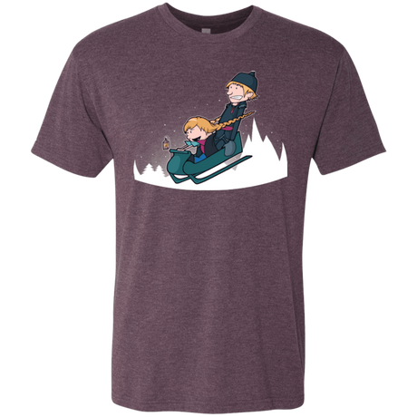 T-Shirts Vintage Purple / Small A Snowy Ride Men's Triblend T-Shirt