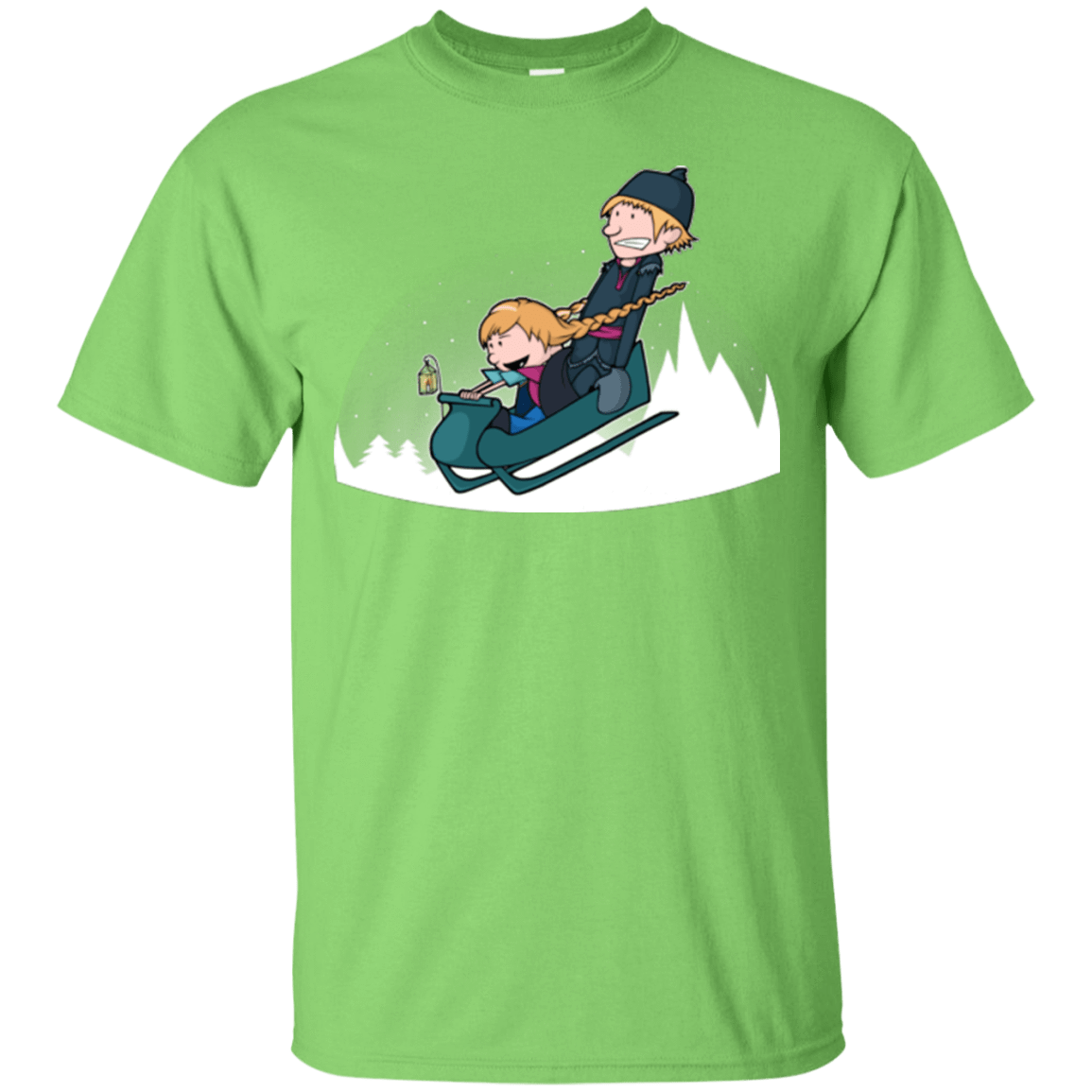 T-Shirts Lime / Small A Snowy Ride T-Shirt