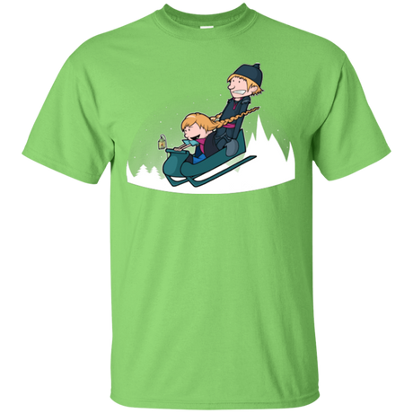T-Shirts Lime / Small A Snowy Ride T-Shirt