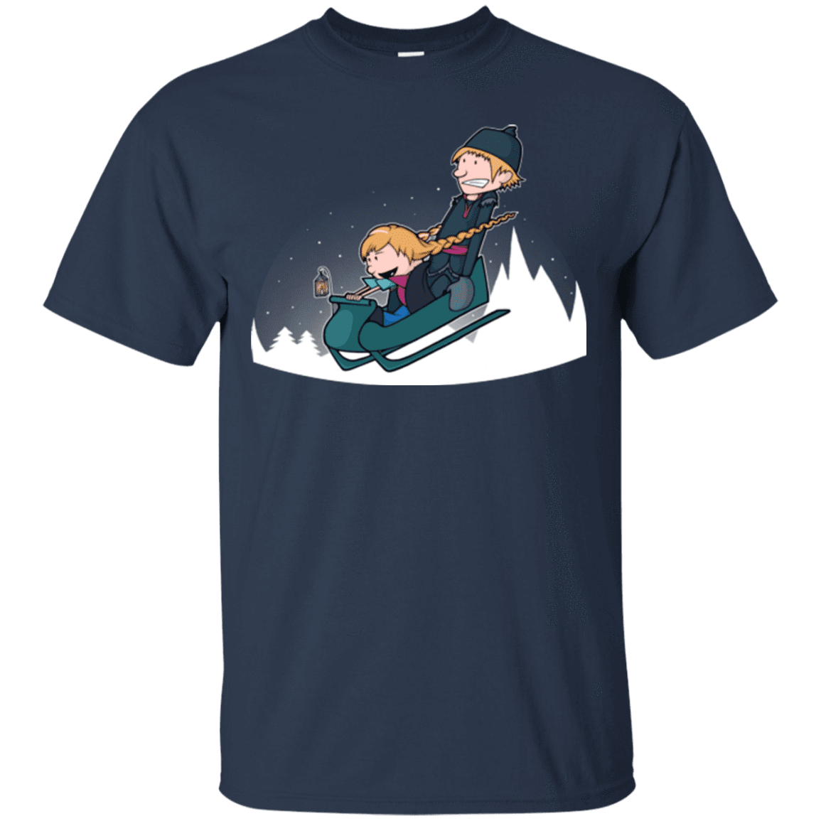 T-Shirts Navy / Small A Snowy Ride T-Shirt