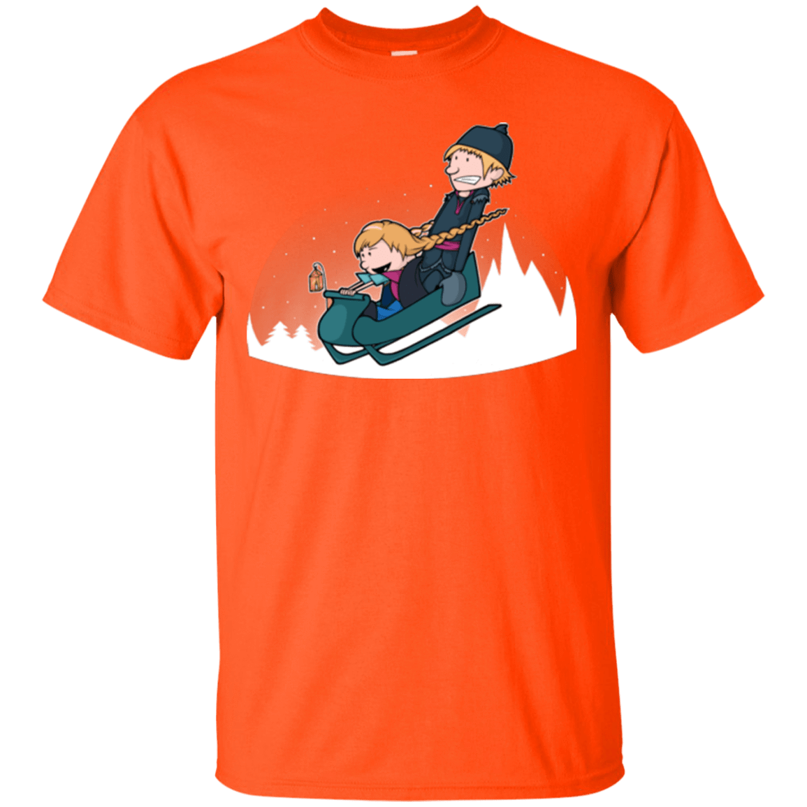 T-Shirts Orange / Small A Snowy Ride T-Shirt