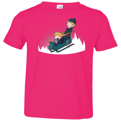 T-Shirts Hot Pink / 2T A Snowy Ride Toddler Premium T-Shirt