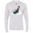 T-Shirts Heather White / X-Small A Snowy Ride Triblend Long Sleeve Hoodie Tee