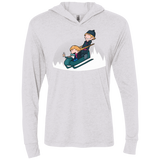 T-Shirts Heather White / X-Small A Snowy Ride Triblend Long Sleeve Hoodie Tee