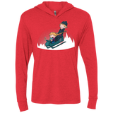 T-Shirts Vintage Red / X-Small A Snowy Ride Triblend Long Sleeve Hoodie Tee