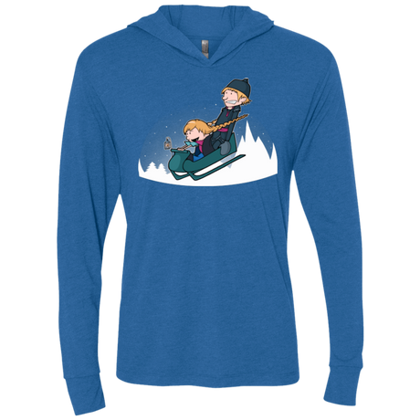 T-Shirts Vintage Royal / X-Small A Snowy Ride Triblend Long Sleeve Hoodie Tee