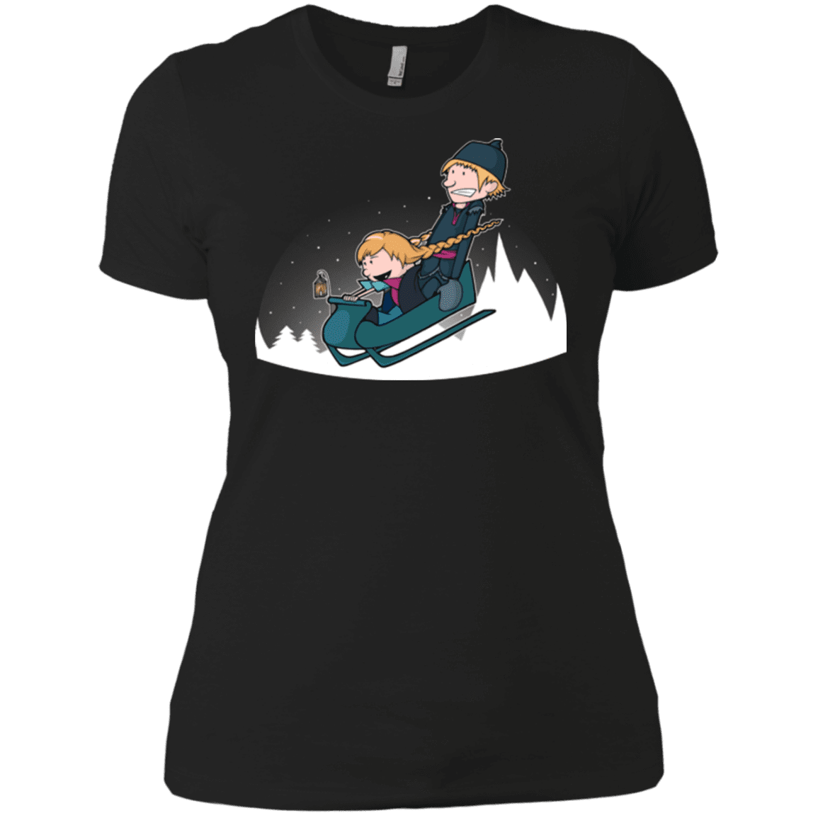 T-Shirts Black / X-Small A Snowy Ride Women's Premium T-Shirt