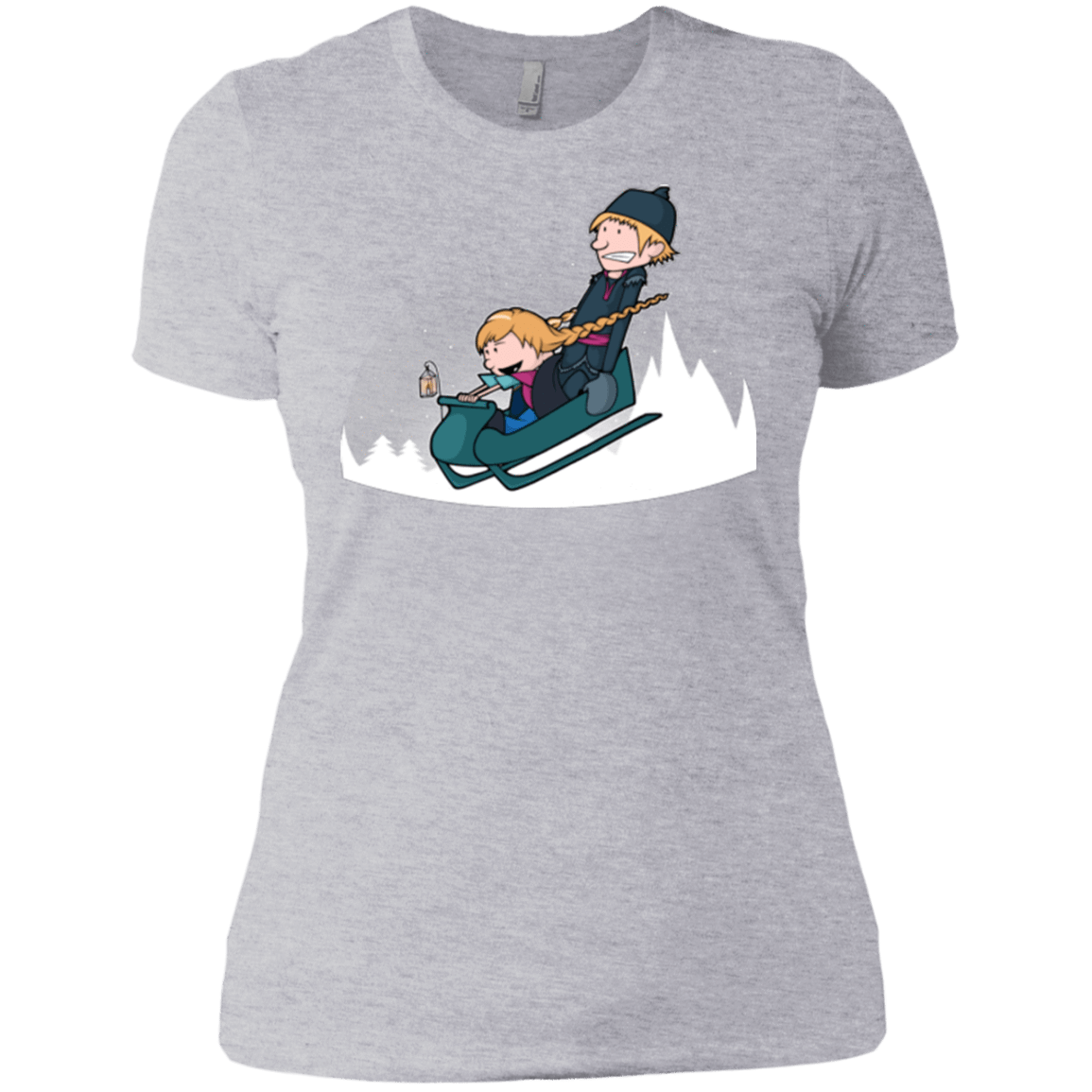 T-Shirts Heather Grey / X-Small A Snowy Ride Women's Premium T-Shirt