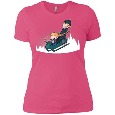T-Shirts Hot Pink / X-Small A Snowy Ride Women's Premium T-Shirt