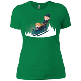 T-Shirts Kelly Green / X-Small A Snowy Ride Women's Premium T-Shirt