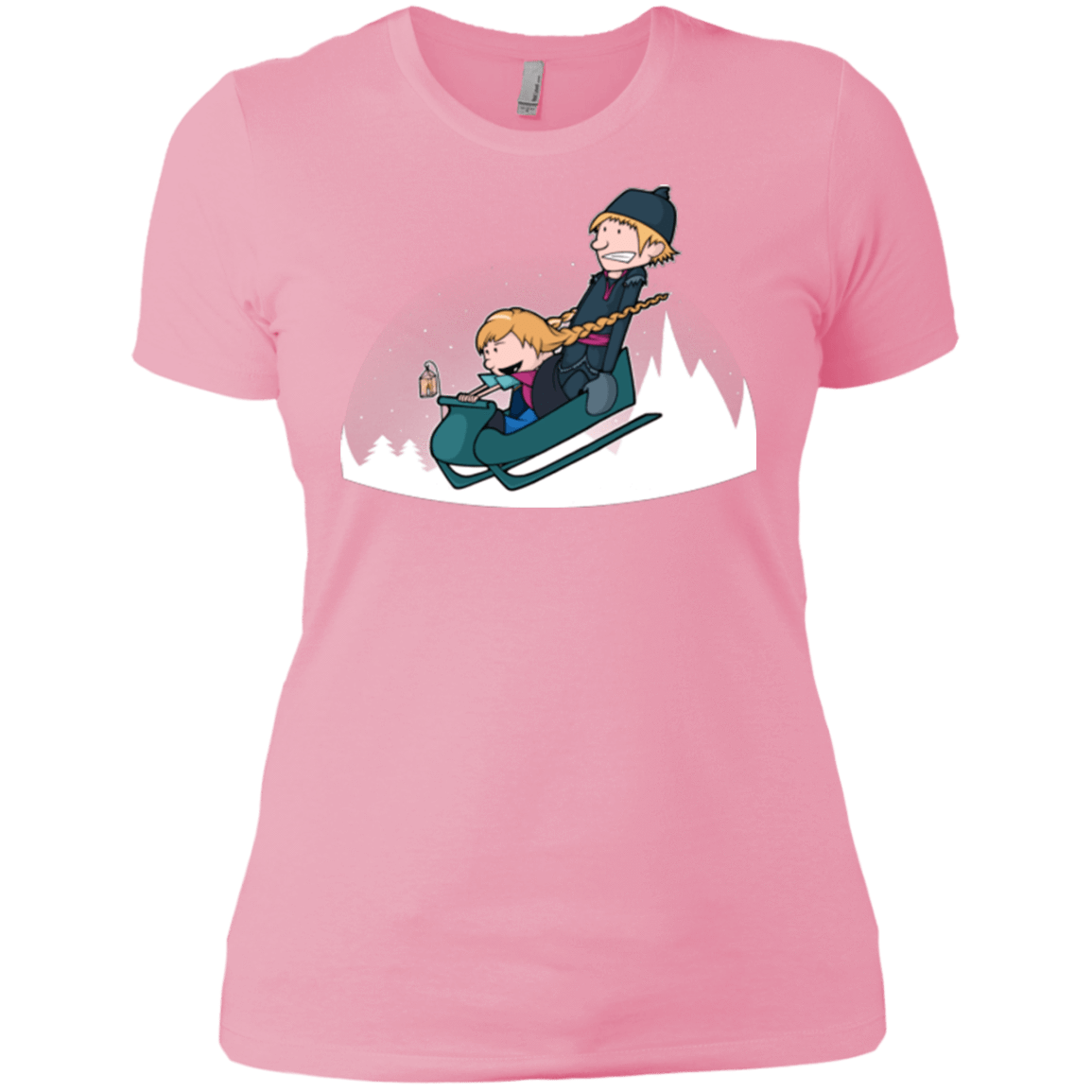 T-Shirts Light Pink / X-Small A Snowy Ride Women's Premium T-Shirt