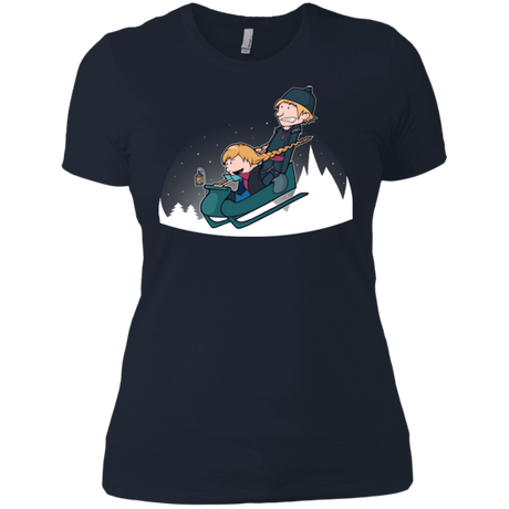 T-Shirts Midnight Navy / X-Small A Snowy Ride Women's Premium T-Shirt