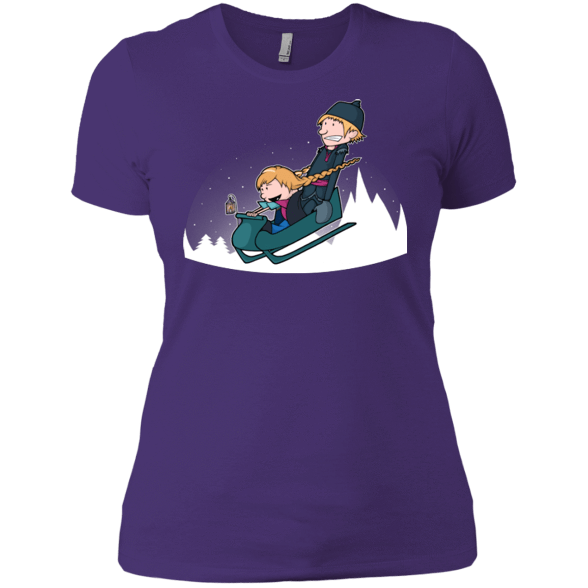 T-Shirts Purple / X-Small A Snowy Ride Women's Premium T-Shirt