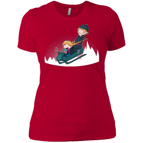 T-Shirts Red / X-Small A Snowy Ride Women's Premium T-Shirt