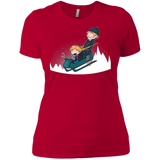T-Shirts Red / X-Small A Snowy Ride Women's Premium T-Shirt
