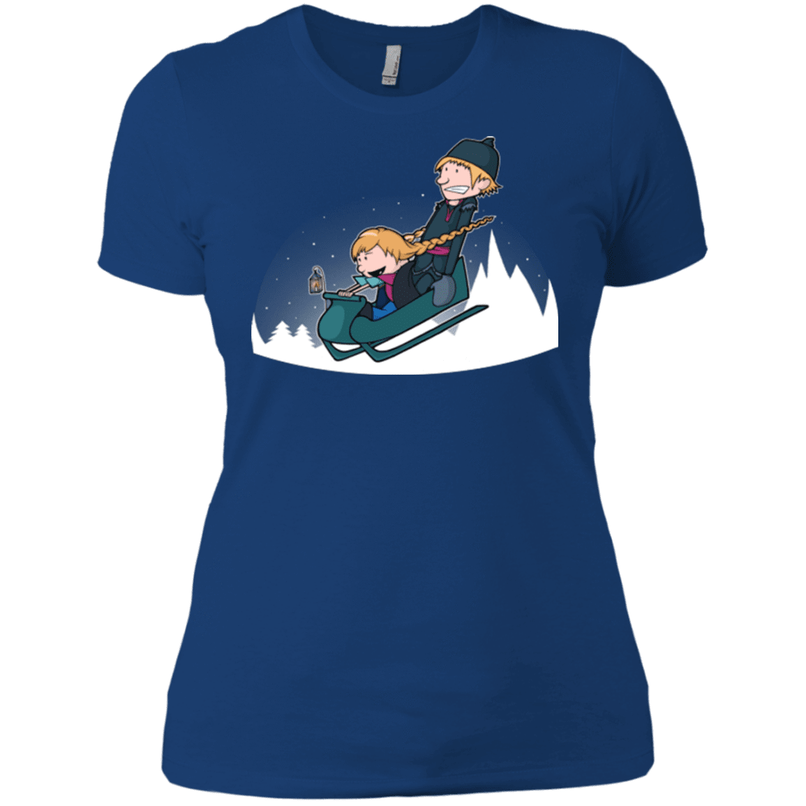 T-Shirts Royal / X-Small A Snowy Ride Women's Premium T-Shirt