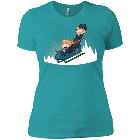 T-Shirts Tahiti Blue / X-Small A Snowy Ride Women's Premium T-Shirt