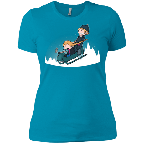 T-Shirts Turquoise / X-Small A Snowy Ride Women's Premium T-Shirt