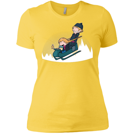 T-Shirts Vibrant Yellow / X-Small A Snowy Ride Women's Premium T-Shirt