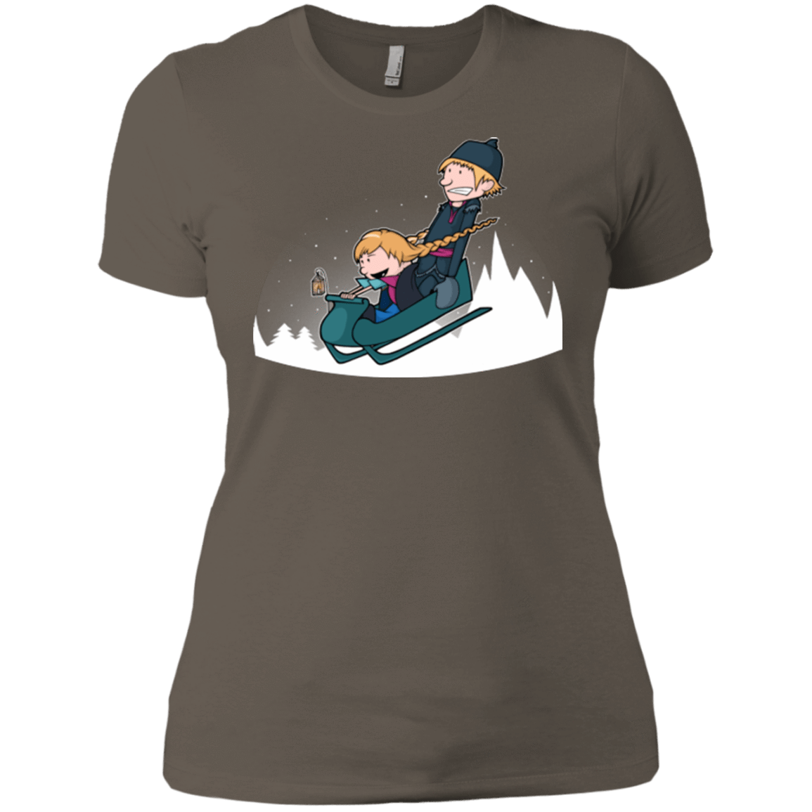 T-Shirts Warm Grey / X-Small A Snowy Ride Women's Premium T-Shirt