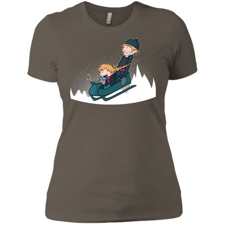 T-Shirts Warm Grey / X-Small A Snowy Ride Women's Premium T-Shirt