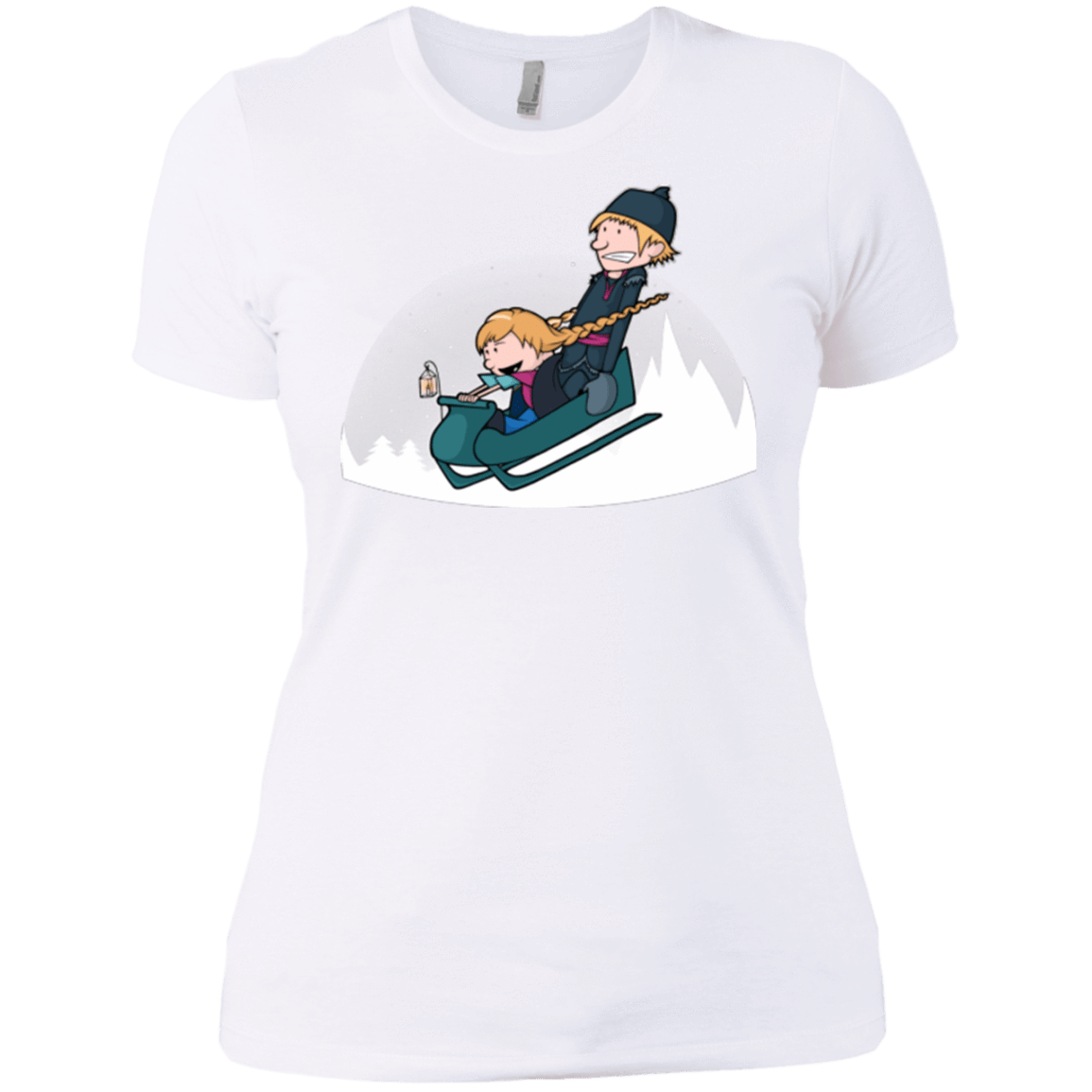 T-Shirts White / X-Small A Snowy Ride Women's Premium T-Shirt