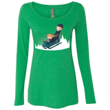 T-Shirts Envy / Small A Snowy Ride Women's Triblend Long Sleeve Shirt