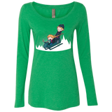 T-Shirts Envy / Small A Snowy Ride Women's Triblend Long Sleeve Shirt