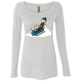 T-Shirts Heather White / Small A Snowy Ride Women's Triblend Long Sleeve Shirt