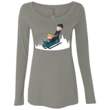 T-Shirts Venetian Grey / Small A Snowy Ride Women's Triblend Long Sleeve Shirt