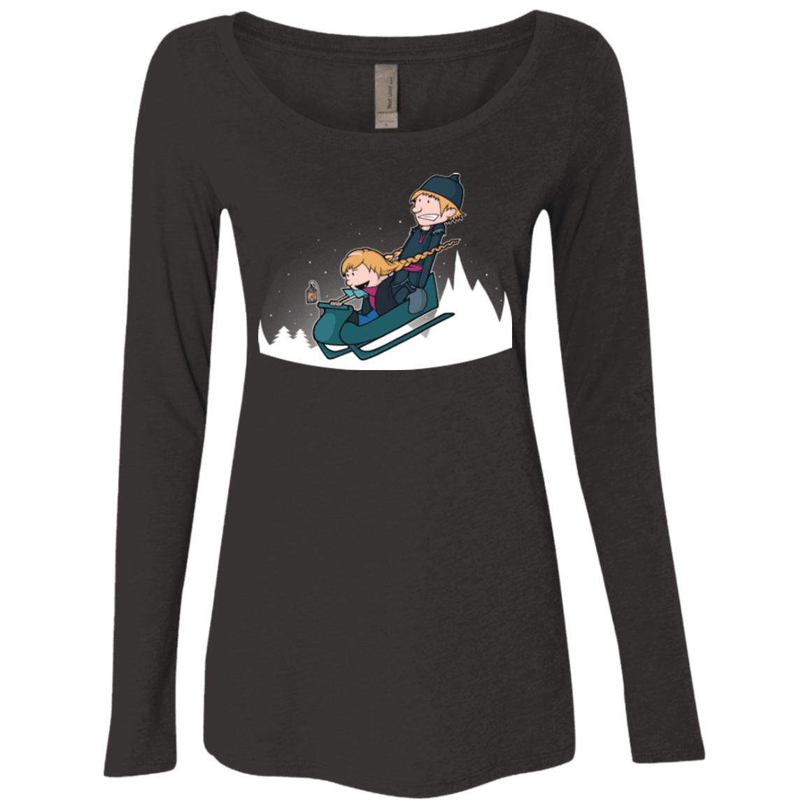 T-Shirts Vintage Black / Small A Snowy Ride Women's Triblend Long Sleeve Shirt