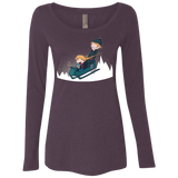T-Shirts Vintage Purple / Small A Snowy Ride Women's Triblend Long Sleeve Shirt
