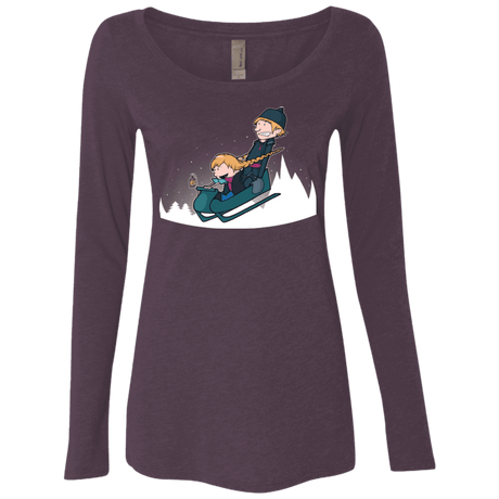 T-Shirts Vintage Purple / Small A Snowy Ride Women's Triblend Long Sleeve Shirt