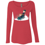 T-Shirts Vintage Red / Small A Snowy Ride Women's Triblend Long Sleeve Shirt
