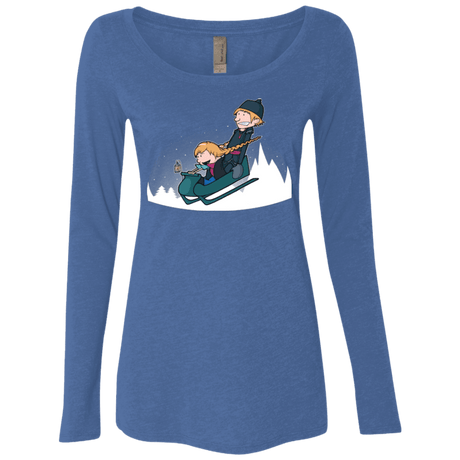 T-Shirts Vintage Royal / Small A Snowy Ride Women's Triblend Long Sleeve Shirt