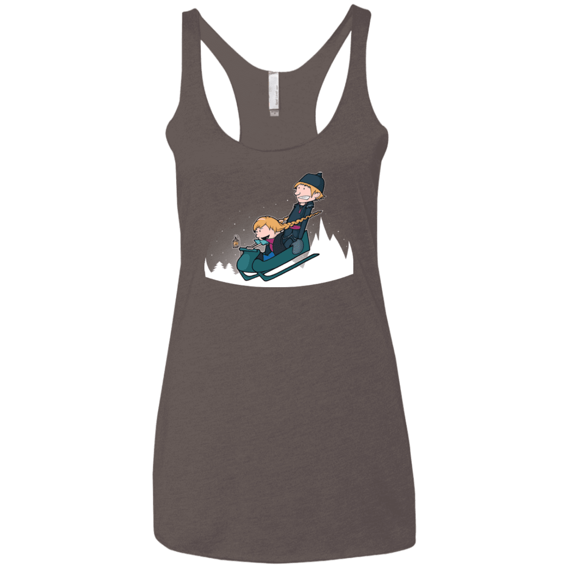 T-Shirts Macchiato / X-Small A Snowy Ride Women's Triblend Racerback Tank