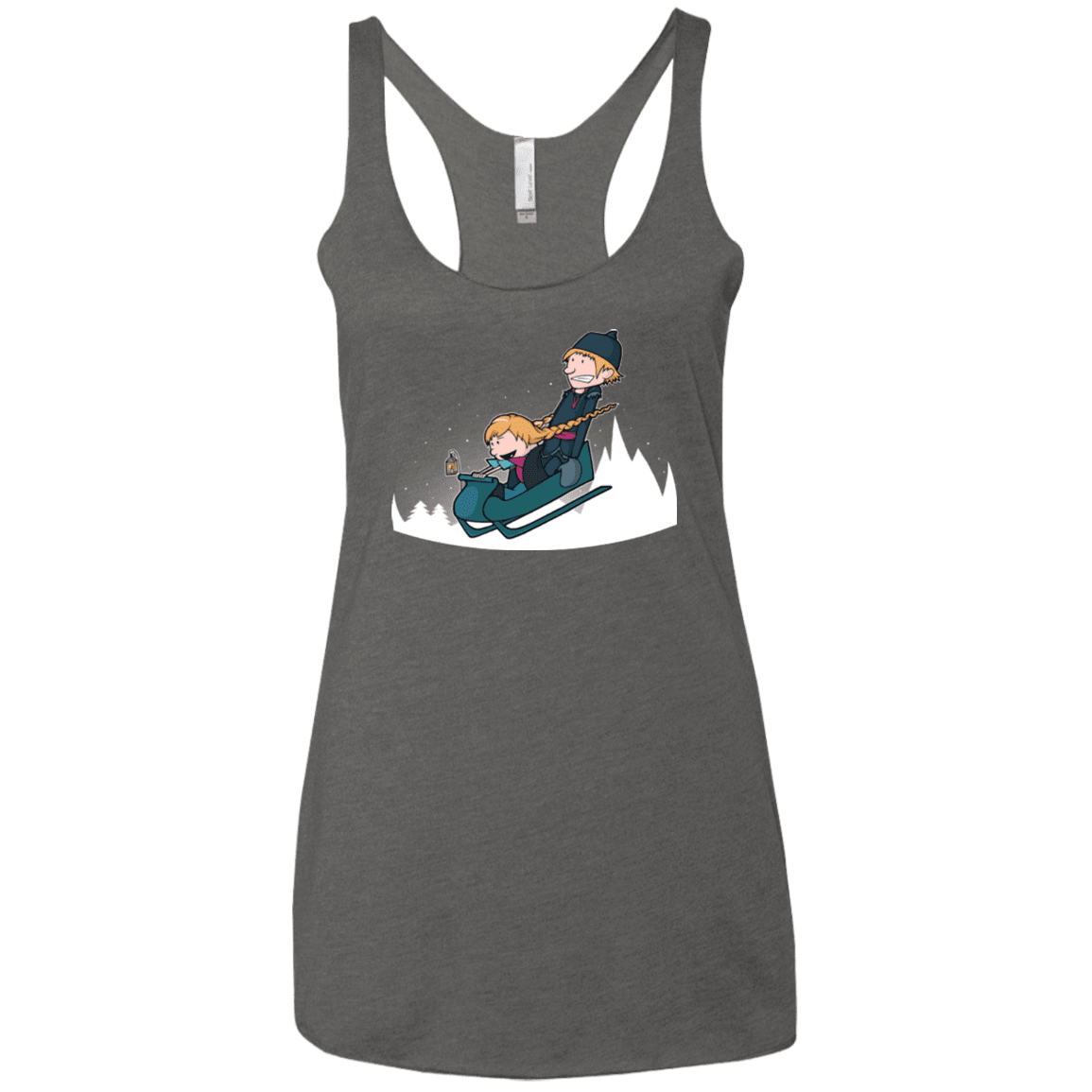 T-Shirts Premium Heather / X-Small A Snowy Ride Women's Triblend Racerback Tank