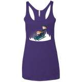 T-Shirts Purple / X-Small A Snowy Ride Women's Triblend Racerback Tank
