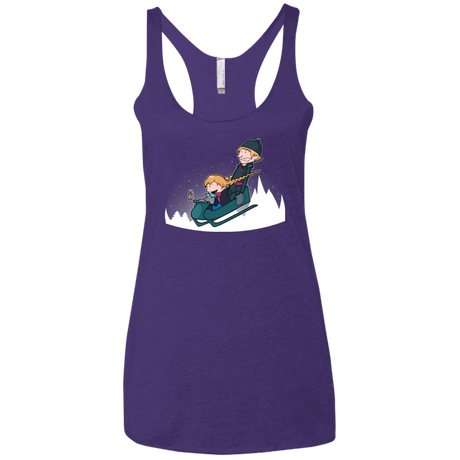 T-Shirts Purple / X-Small A Snowy Ride Women's Triblend Racerback Tank