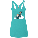 T-Shirts Tahiti Blue / X-Small A Snowy Ride Women's Triblend Racerback Tank