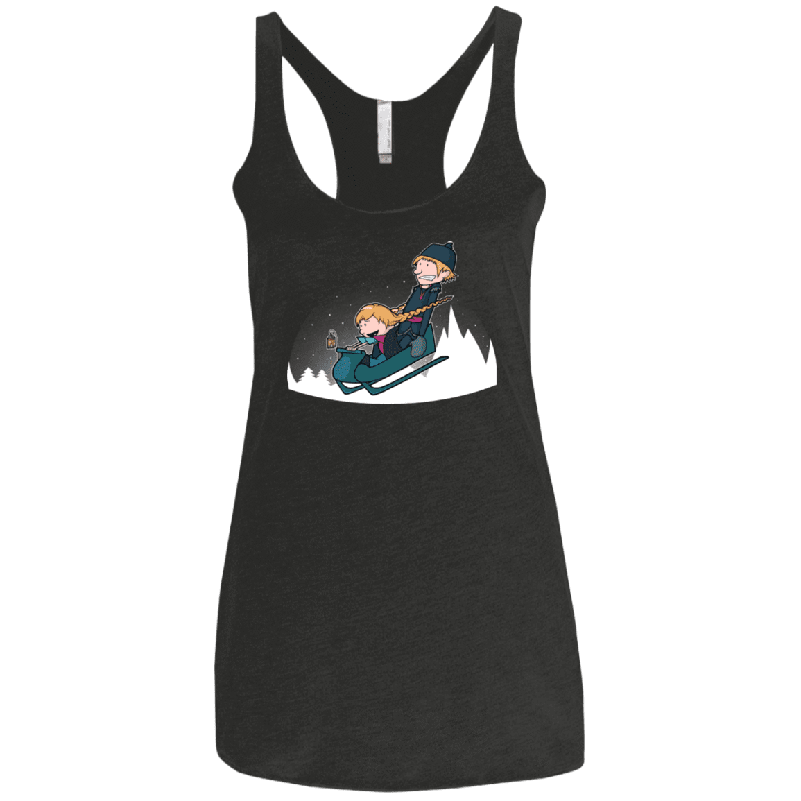 T-Shirts Vintage Black / X-Small A Snowy Ride Women's Triblend Racerback Tank
