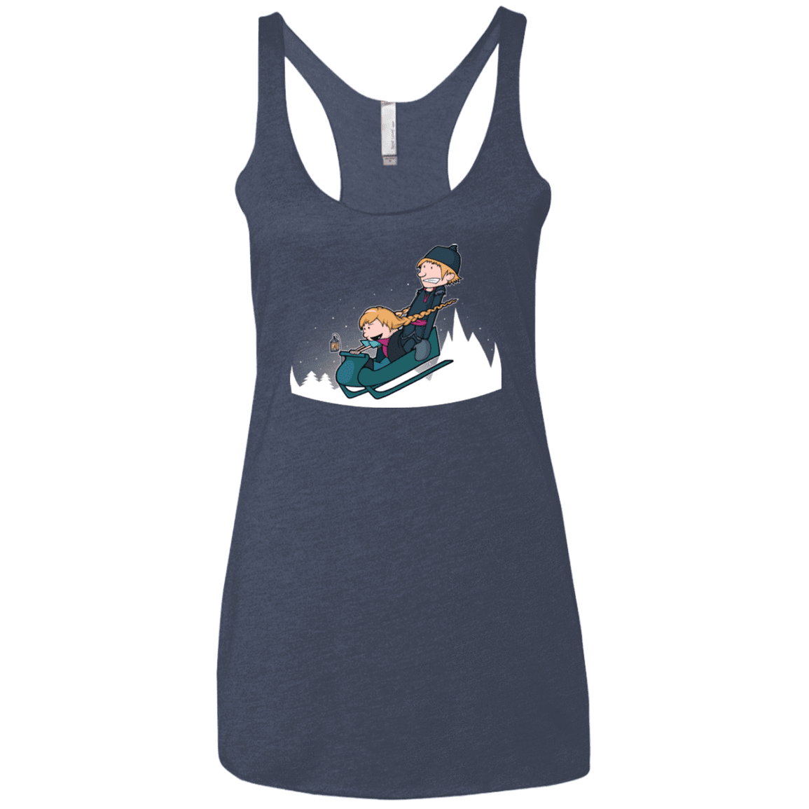 T-Shirts Vintage Navy / X-Small A Snowy Ride Women's Triblend Racerback Tank