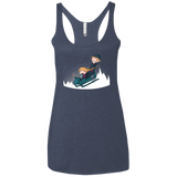 T-Shirts Vintage Navy / X-Small A Snowy Ride Women's Triblend Racerback Tank