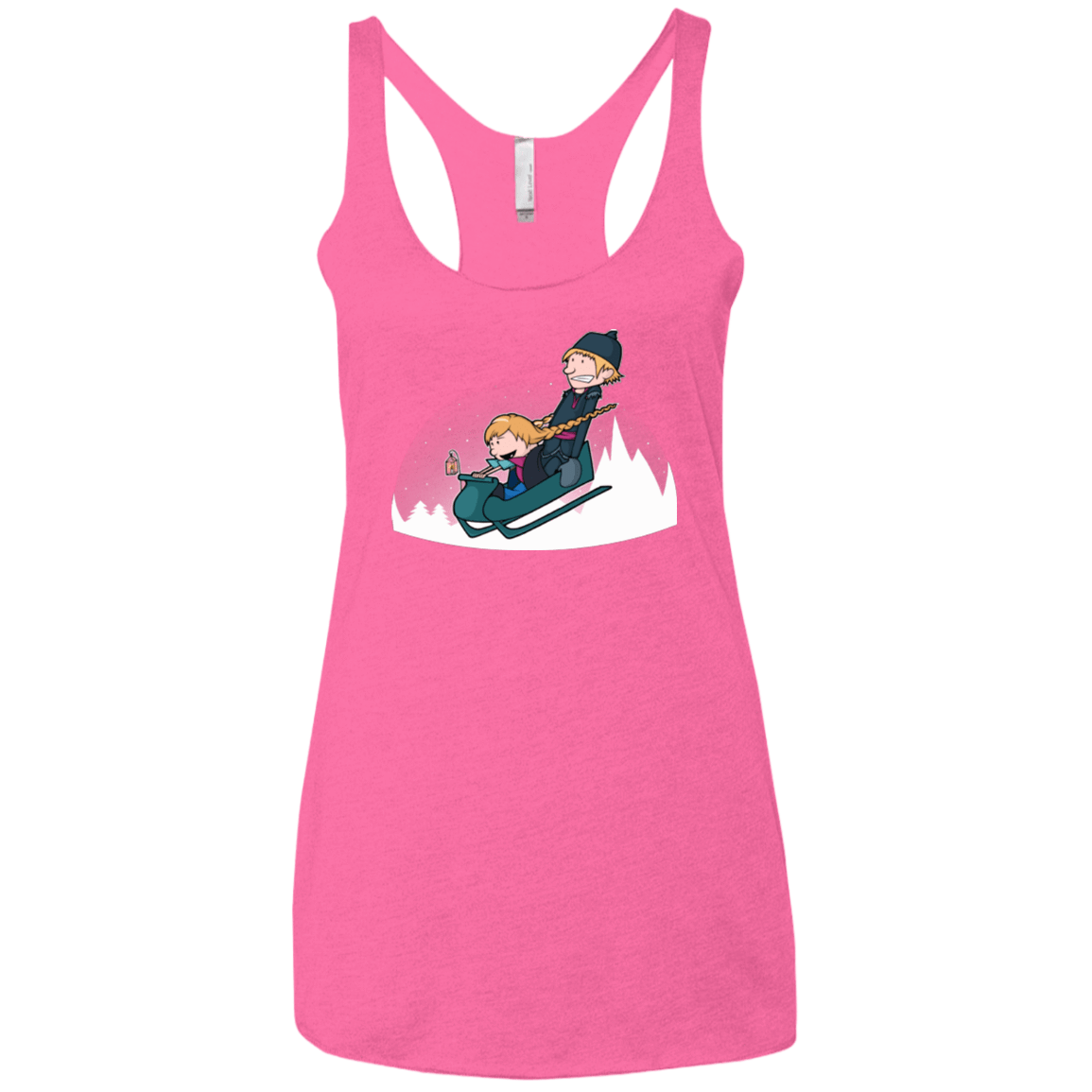 T-Shirts Vintage Pink / X-Small A Snowy Ride Women's Triblend Racerback Tank