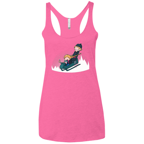 T-Shirts Vintage Pink / X-Small A Snowy Ride Women's Triblend Racerback Tank