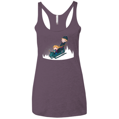T-Shirts Vintage Purple / X-Small A Snowy Ride Women's Triblend Racerback Tank