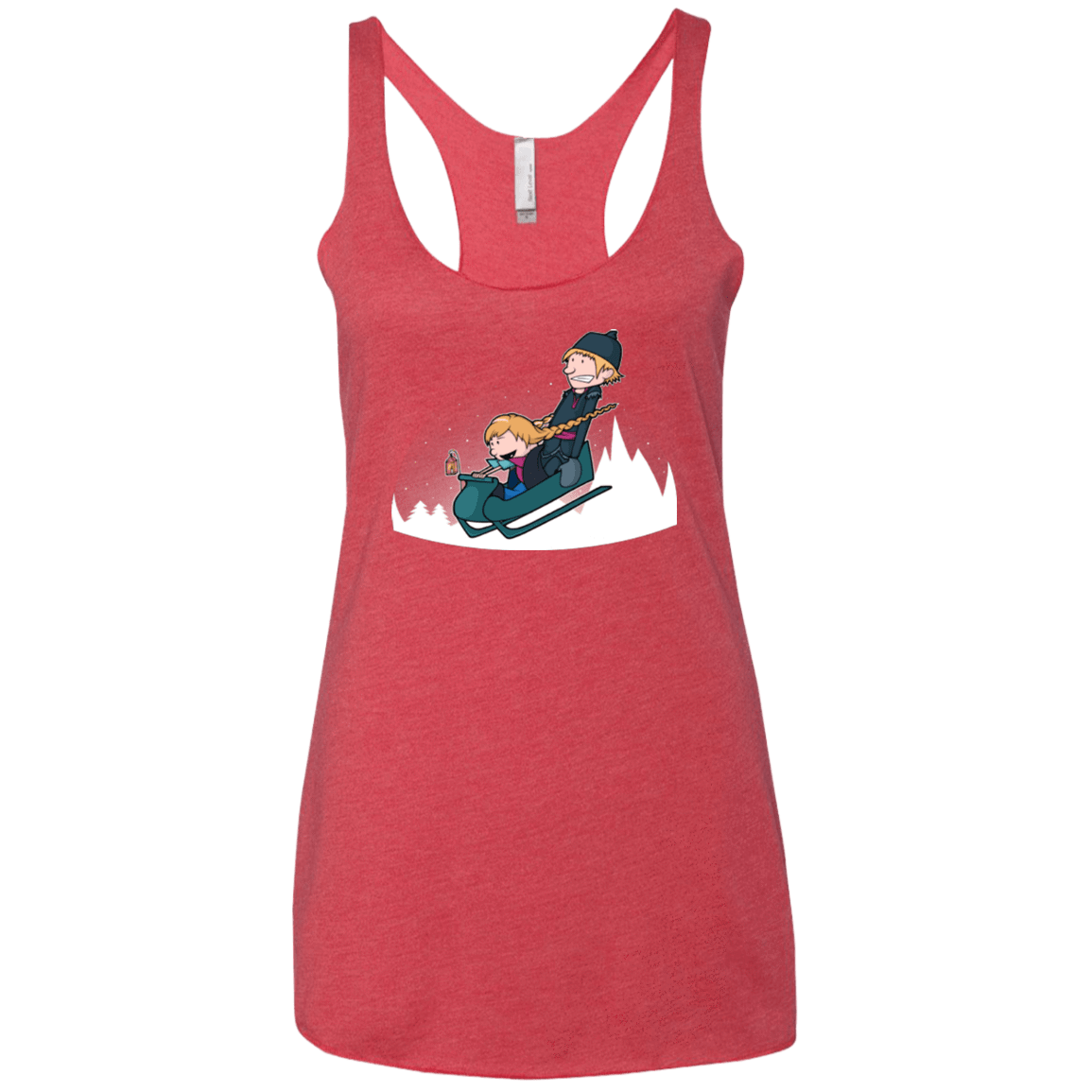 T-Shirts Vintage Red / X-Small A Snowy Ride Women's Triblend Racerback Tank
