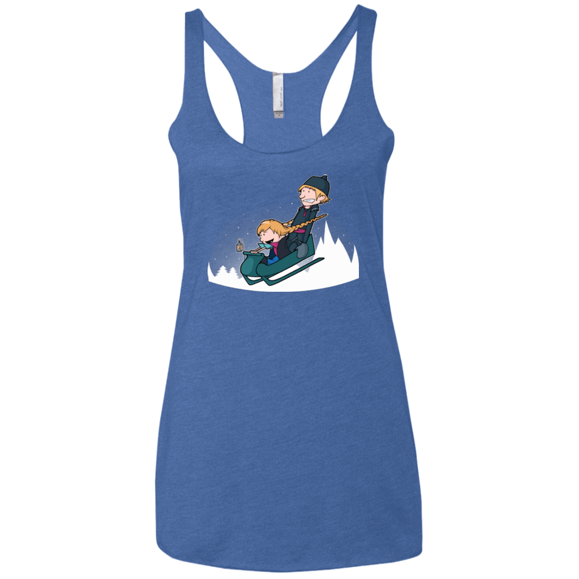 T-Shirts Vintage Royal / X-Small A Snowy Ride Women's Triblend Racerback Tank
